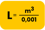 rumus meter kubik ke liter