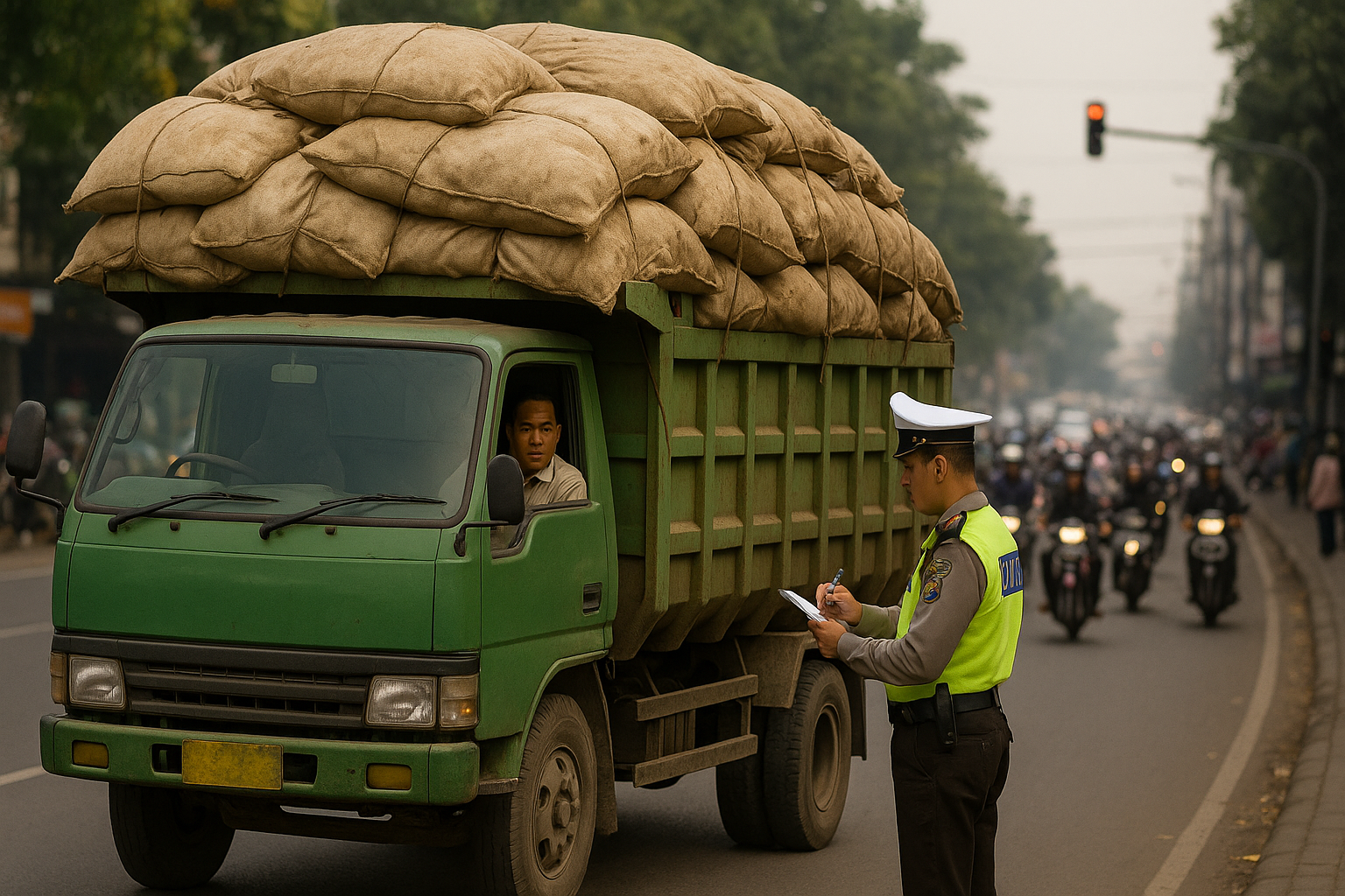Truk ODOL Ditilang